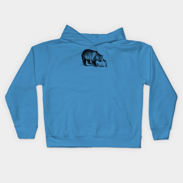 Grizzly Bear Kids Hoodie by scdesigns